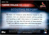 2016 Yadier Molina Topps SCOUTING REPORT GAME-USED MEMORABILIA JERSEY #SRR-YM St. Louis Cardinals 2
