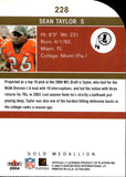 2004 Sean Taylor Fleer Ultra GOLD MEDALLION ROOKIE RC #228 Miami Hurricanes Washington Redskins