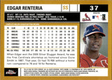 2002 Edgar Renteria Topps Chrome GOLD REFRACTOR #37 St. Louis Cardinals 1