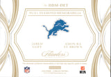 2025 Jared Goff Amon-Ra St. Brown Panini Flawless DUAL DIAMOND MEMORABILIA 2/25 PATCHES #DDM-DET Detroit Lions