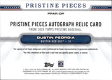 2024 Dustin Pedroia Topps Pristine PRISTINE PIECES AUTOGRAPH RELIC GAME-USED MEMORABILIA AUTO #PPAR-DP Boston Red Sox