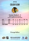 2023-24 Connor Bedard Upper Deck Allure COLOR FLOW ORANGE-YELLOW ROOKIE RC #CF-16 Chicago Blackhawks