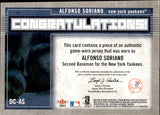 2003 Alfonso Soriano Fleer Flair DIAMOND CUTS GAME-WORN JERSEY #DC-AS New York Yankees