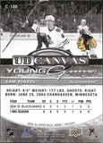 2025-26 Sam Rinzel Upper Deck SERIES 1 UD CANVAS YOUNG GUNS BLACK & WHITE ROOKIE RC #C-105 Chicago Blackhawks