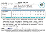 2024 Cole Young Topps Pro Debut AUTOGRAPH AUTO #PD-76 Seattle Mariners