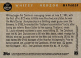 2022 Whitey Herzog Topps Archives FAN FAVORITES AUTOGRAPH AUTO #FFA-60FF-WH St. Louis Cardinals