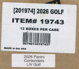 2026 Panini Contenders LIV Golf Hobby, 12 Box Case *RELEASES 9/4*
