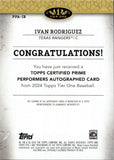 2024 Ivan Rodriguez Topps Tier One PRIME PERFORMERS HOLO SILVER INK AUTOGRAPH AUTO 4/10 #PPA-IR Texas Rangers