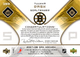 2007-08 Tuukka Rask Upper Deck SPx JERSEY AUTOGRAPH ROOKIE 846/999 AUTO RC #193 Boston Bruins