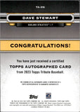 2023 Dave Stewart Topps Tribute AUTOGRAPH GREEN 70/99 AUTO #TA-DS Oakland A's