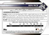 2025 Ben Rice Bowman Chrome REFRACTOR RED LOGO ROOKIE 3 #85 NEW YORK YANKEES