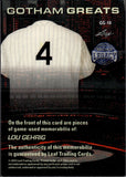 2025 Lou Gehrig Leaf Bronx Legacy GOTHAM GREATS GAME-USED MEMORABILIA 3/10 #GG-18 New York Yankees