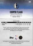 2025-26 Cooper Flagg Topps Signature Class BLUE & ORANGE ROOKIE RC #101 Dallas Mavericks