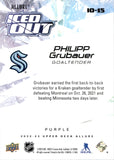 2022-23 Philipp Grubauer Upper Deck Allure ICED OUT PURPLE 6/10 #IO-15 Seattle Kraken