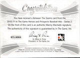 2011 Manny Machado In The Game Heroes & Prospects BETWEEN THE SEAMS AUTOGRAPH AUTO #BTS-MMA Baltimore Orioles
