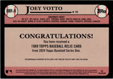 2024 Joey Votto Topps SERIES ONE 1989 DESIGN BAT RELIC #89BR-JV Cincinnati Reds