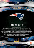 2024 Drake Maye Panini Prizm FIREWORKS GREEN WAVE PRIZM ROOKIE RC #22 New England Patriots