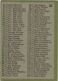 1971 Topps CHECKLIST 1ST SERIES 1-132 #54 *UNMARKED*