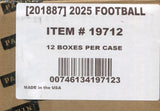 2025 Panini Prizm Black Football Hobby, 12 Box Case