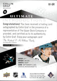 2024-25 Collin Graf Upper Deck Ultimate Collection ULTIMATE INTRODUCTIONS AUTO ROOKIE AUTOGRAPH RC #UI-GR San Jose Sharks 2