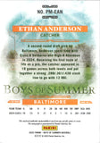 2025 Ethan Anderson Panini Boys of Summer PROSPECT MATERIAL AUTOGRAPH JERSEY RED 54/75 AUTO #PM-EAN Baltimore Orioles