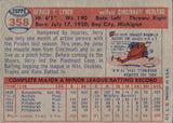 1957 Jerry Lynch Topps #358 Cincinnati Reds BV$15 2