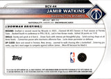 2025-26 Jamir Watkins Bowman CHROME GOLD GEOMETRIC REFRACTOR ROOKIE 33/50 RC #BCV-44 Washington Wizards