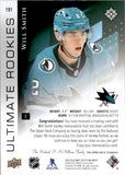 2024-25 Will Smith Upper Deck Ultimate Collection ULTIMATE ROOKIES JERSEY 215/499 RC #191 San Jose Sharks