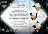 2024-25 Quinton Byfield Anze Kopitar Drew Doughty Upper Deck Black Diamond DIAMOND MINE TRIPLE RELICS JERSEYS #DMTR-BKD Los Angeles Kings 1