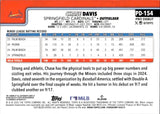 2025 Chase Davis Topps Pro Debut AUTOGRAPH AUTO #PD-154 St. Louis Cardinals 1
