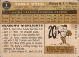 1960 Early Wynn Topps #1 Chicago White Sox BV$80