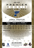 2020-21 Joel Hofer Upper Deck Premier ROOKIE PATCH AUTOGRAPH 27/65 RC AUTO #AR-HO St. Louis Blues