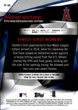 2018 Shohei Ohtani Topps Finest FIRST MOMENT ROOKIE RC #FF-SO Anaheim Angels