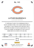 2025 Luther Burden III Panini Photogenic BLUE ROOKIE 29/49 RC #143 Chicago Bears