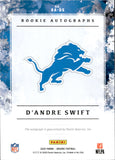 2020 D'Andre Swift Panini Origins ROOKIE AUTOGRAPH GOLD 10/10 RC AUTO #RA-DS Detroit Lions