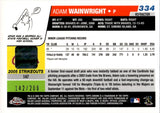 2006 Adam Wainwright Topps Chrome BLACK REFRACTOR ROOKIE AUTOGRAPH 142/200 RC AUTO #334 St. Louis Cardinals
