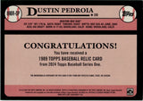 2024 Dustin Pedroia Topps SERIES ONE 1989 DESIGN BAT RELIC #89BR-DP Boston Red Sox