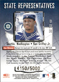 1998 Ken Griffey Jr. Donruss Leaf 50TH ANNIVERSARY STATE REPRESENTATIVES 4150/5000 #1 Seattle Mariners