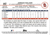 2024 Jordan Walker Topps Chrome Sapphire FURTURE STARS GOLD 14/50 #642 St. Louis Cardinals