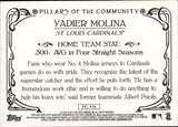 2015 Yadier Molina Topps Gypsy Queen PILLARS OF THE COMMUNITY #PC-YM St. Louis Cardinals