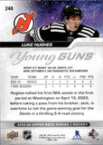 2023-24 Luke Hughes Upper Deck SERIES ONE YOUNG GUNS ROOKIE RC #248 New Jersey Devils