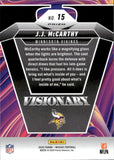 2025 J.J. McCarthy Panini Mosaic VISIONARY PRIZM #15 Minnesota Vikings