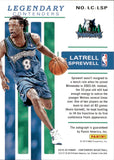 2019-20 Latrell Sprewell Panini Contenders LEGENDARY CONTENDERS AUTOGRAPH 16/99 AUTO #LC-LSP Minnesota Timberwolves