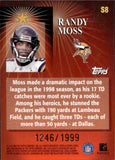 1999 Randy Moss Topps Stars STARS OF THE GAME 1246/1999 #S8 Minnesota Vikings