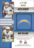 2023 Justin Herbert Mike Williams Panini Absolute TEAM TANDEM DUAL JERSEY 156/199 #TT-LAC Los Angeles Chargers