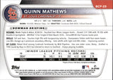 2025 Quinn Mathews Bowman Chrome Prospects 1ST BOWMAN BLUE GEOMETRIC REFRACTOR 14/150 #BCP-25 St. Louis Cardinals