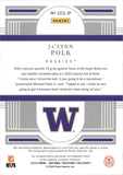 2024 Ja'Lynn Polk Panini National Treasures Collegiate ROOKIE SILHOUETTE AUTO JERSEY 17/99 RC AUTOGRAPH #CCS-JP Washington Huskies New Orleans Saints