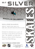 2024-25 Macklin Celebrini Upper Deck EXTENDED SERIES SILVER SKATES ROOKIE RC #SS-7 San Jose Sharks