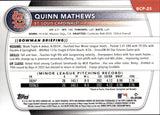 2025 Quinn Mathews Bowman Chrome Prospects 1ST BOWMAN GREEN GEOMETRIC REFRACTOR 94/99 #BCP-25 St. Louis Cardinals