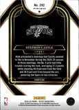 2024-25 Stephon Castle Panini Select COURTSIDE GREEN WHITE PURPLE PRIZM ROOKIE RC #292 San Antonio Spurs